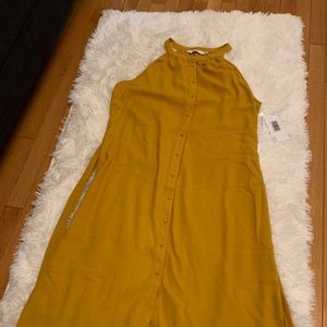 Mustard Yellow Halter Dress - Perfect for Fall